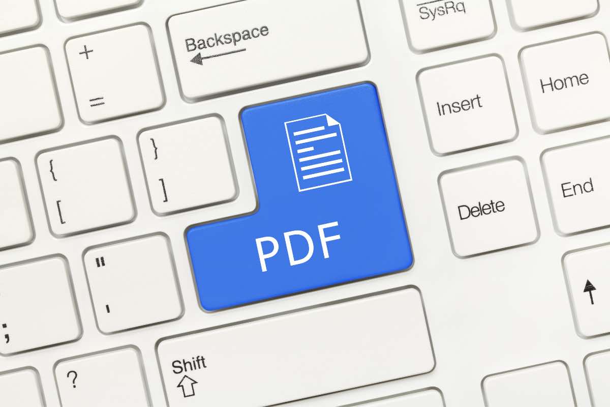 Download PDF sulla tastiera