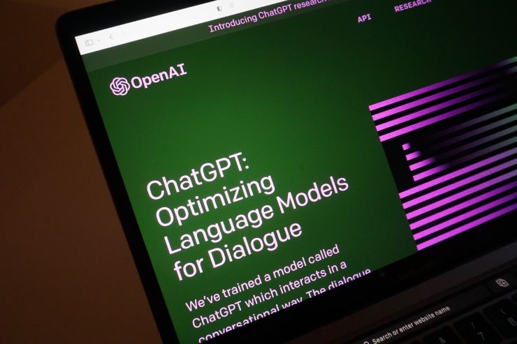 Interfaccia verde e rosa di Chat GPT su pc