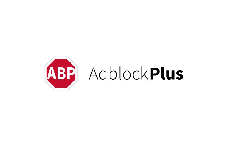 Logo di Adblock Plus rosso e nero