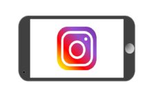 Il logo di Instagram su uno smartphone